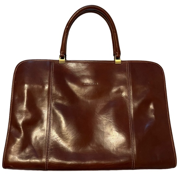 Authentic Chiarugi Genuine Leather Briefcase - Picture 2 of 15